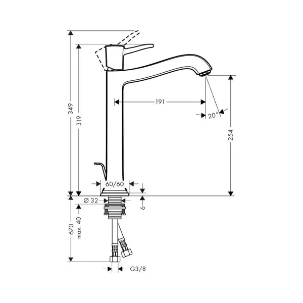 Змішувач для умивальника Hansgrohe Metropol Classic (31303090)