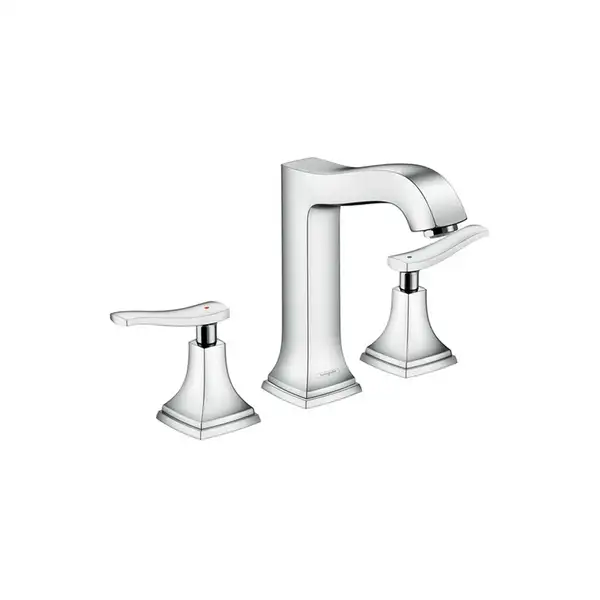 Смеситель для раковины на 3 отверстия Hansgrohe Metropol Classic (цвет - хром), с донным клапаном (31331000) фото 1 Aquada.com.ua