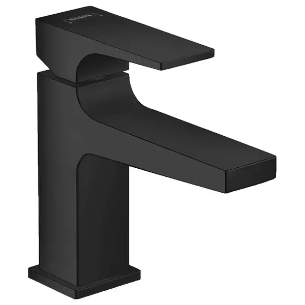 Смеситель для раковины Hansgrohe Metropol (цвет - чёрный матовый), с донным клапаном (32500670) фото 1 Aquada.com.ua