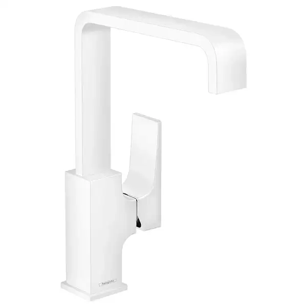 Смеситель для раковины Hansgrohe Metropol (цвет - белый матовый), с донным клапаном Push-Open (32511700) фото 1 Aquada.com.ua