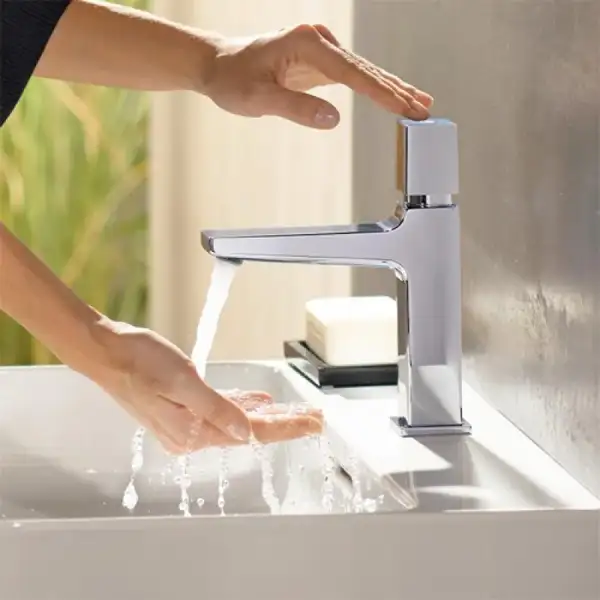 Змішувач для умивальника Hansgrohe Metropol 100 Select з донним клапаном Push-Open, хром (32570000)