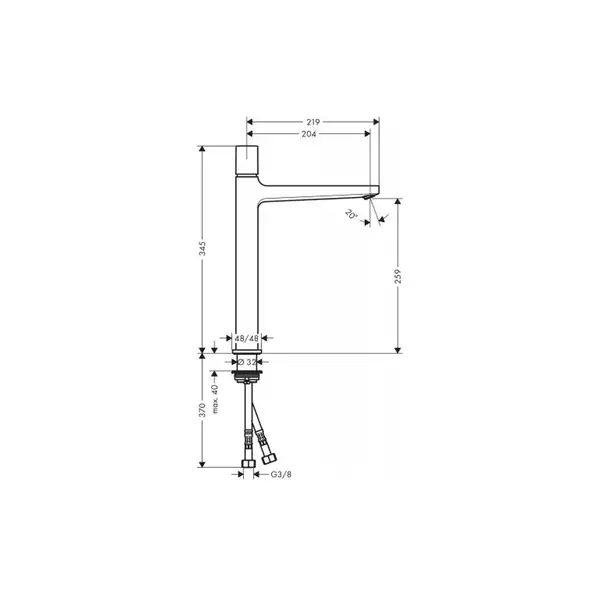 Смеситель для раковины Hansgrohe Metropol (цвет - хром) (32572000) фото 2 Aquada.com.ua