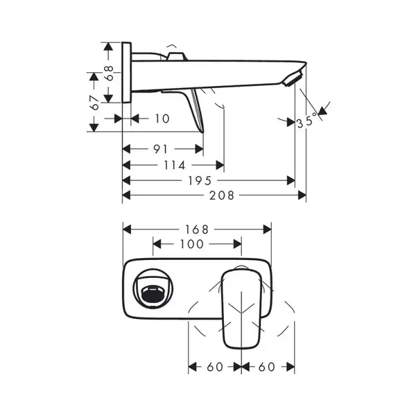Hansgrohe Logis Змішувач для умивальника, хром (71220000)