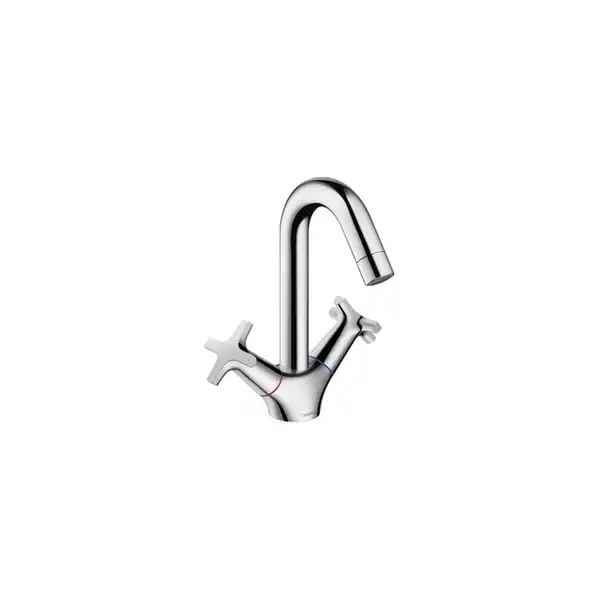 Смеситель для раковины, двухвентильный Hansgrohe Logis (цвет - хром) (71271000) фото 1 Aquada.com.ua