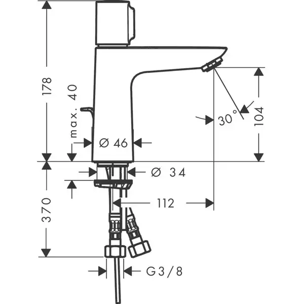 Hansgrohe Talis Select E Змішувач для умивальника, хром (71750000)