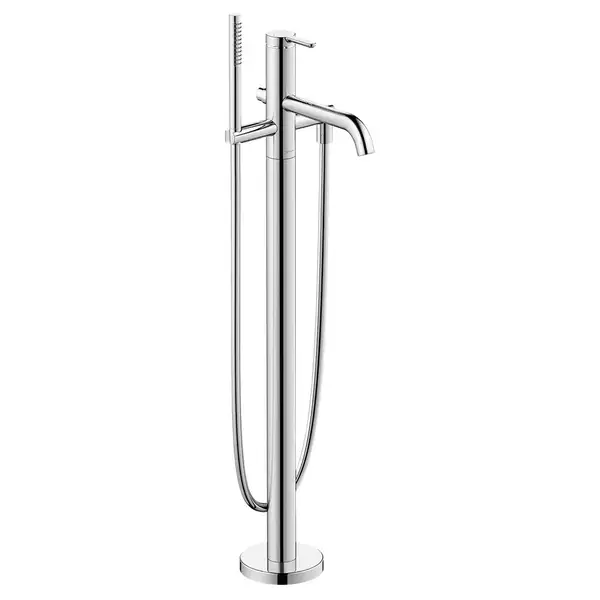 Смеситель для ванны напольный Duravit C.1 (цвет - хром), с душевым гарнитуром (C15250000010) фото 1 Aquada.com.ua