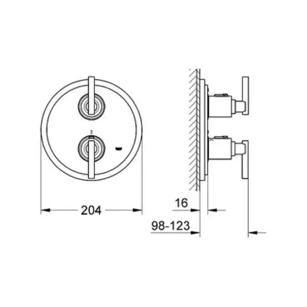 Grohe Atrio Термостат для ванны (19399000) фото 2 Aquada.com.ua