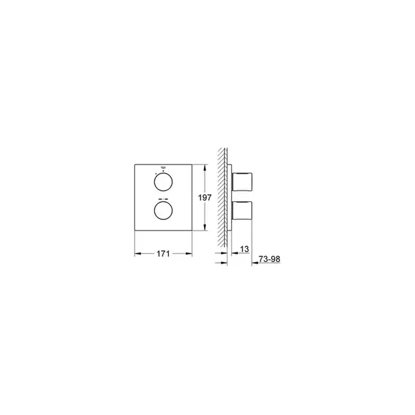 Grohe Grohtherm 3000 Cosmopolitan Термостат для ванны (19567000) фото 2 Aquada.com.ua