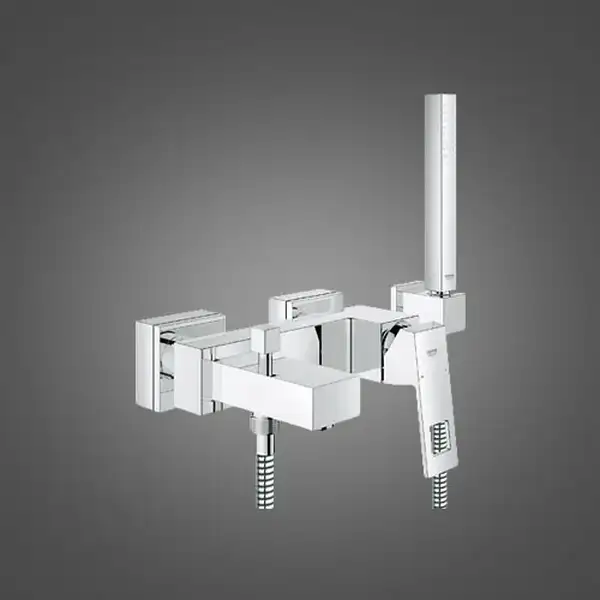 Смеситель для ванны Grohe Eurocube (цвет - хром), с душевым гарнитуром (23141000) фото 9 Aquada.com.ua