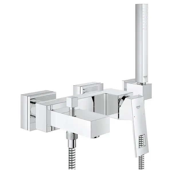 Смеситель для ванны Grohe Eurocube (цвет - хром), с душевым гарнитуром (23141000) фото 10 Aquada.com.ua