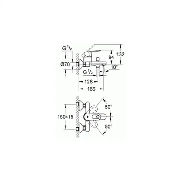 Grohe BauLoop Змішувач для ванни, хром (23341000)