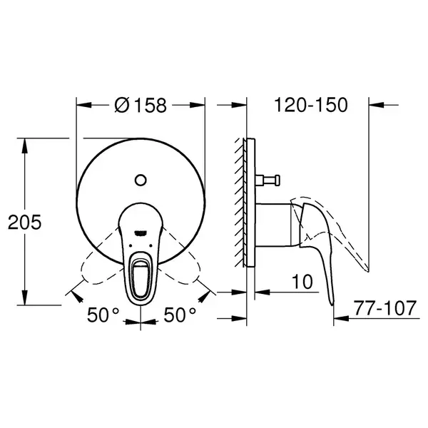 Grohe Eurostyle Змішувач на 2 споживача, хром (24049003)