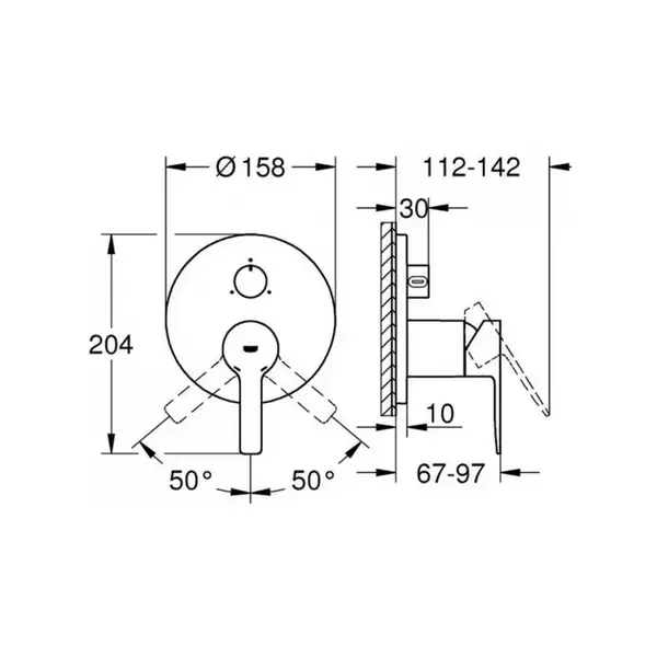 Grohe Lineare New Змішувач для ванни, хром (24095001)