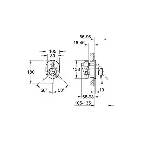 Grohe BauClassic Змішувач для ванни, хром (29047000)
