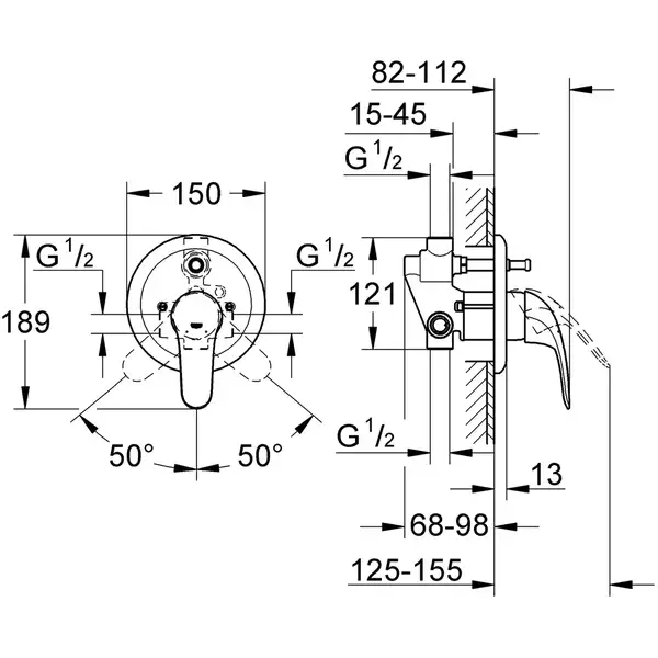 Grohe Euroeco New Змішувач для ванни, хром (32747000)