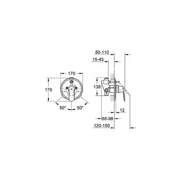 Grohe Eurosmart Cosmopolitan Змішувач, хром (32879000)
