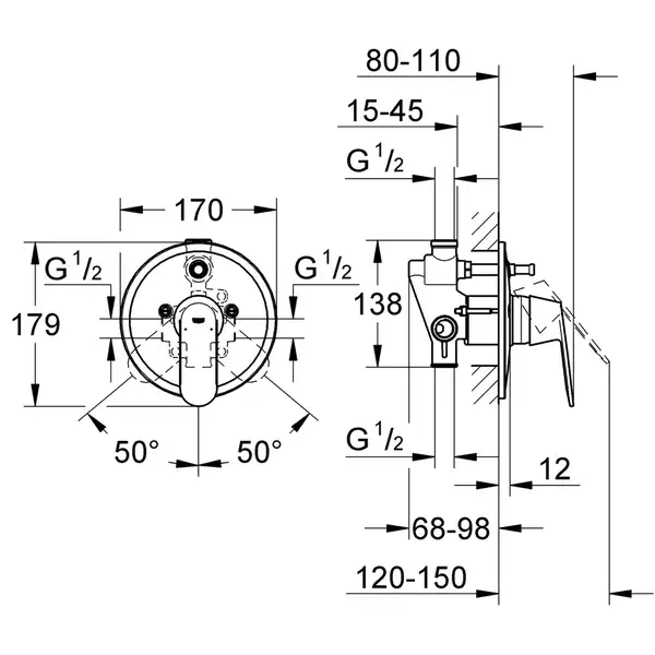 Grohe Eurosmart Cosmopolitan Змішувач, хром (32879000)
