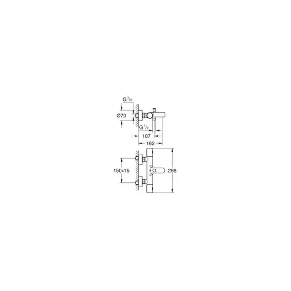 Grohe Grohtherm 1000 Cosmopolitan M Термостат для ванни, хром (34215002)