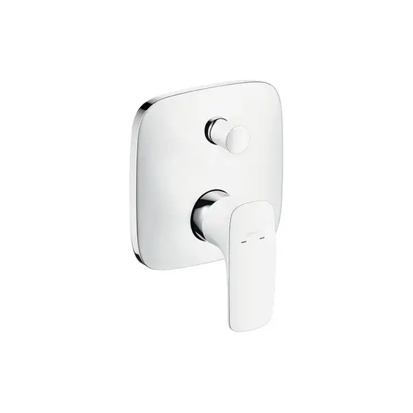 Смеситель для ванны Hansgrohe PuraVida (цвет - хром/белый) (15445400) фото 1 Aquada.com.ua