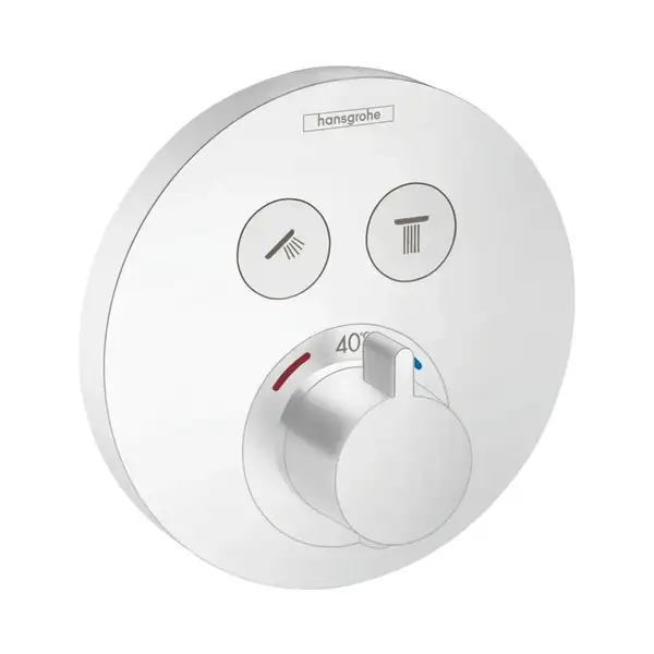 Термостат прихованого монтажу Hansgrohe ShowerSelect S на 2 клавіші, Matt White (15743700)