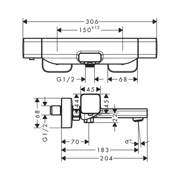 Hansgrohe Ecostat E Термостат для ванны, хром (15774000)