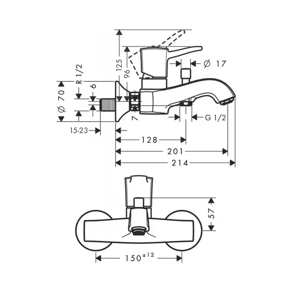 Hansgrohe Metropol Classic Змішувач для ванни, хром (31340000)