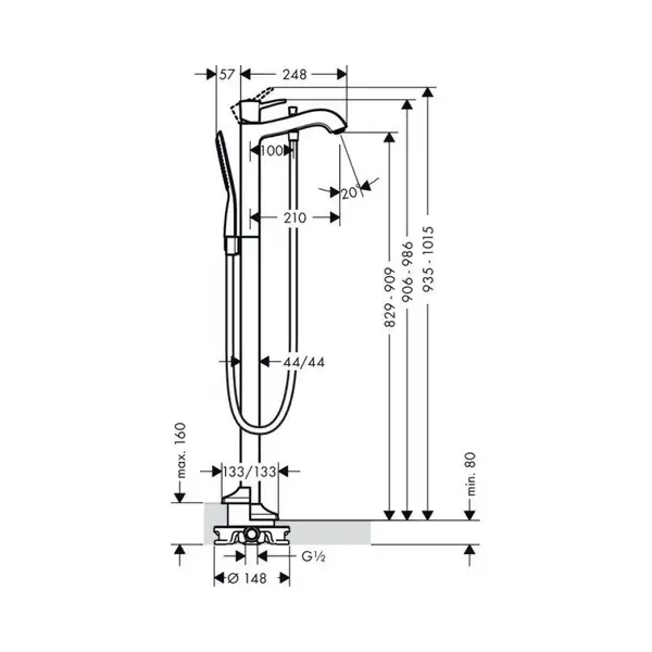 Змішувач для ванни Hansgrohe Metropol Classic (31445000)