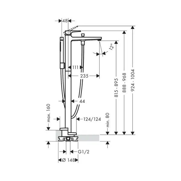 Змішувач для ванни Hansgrohe Metropol (32532340)