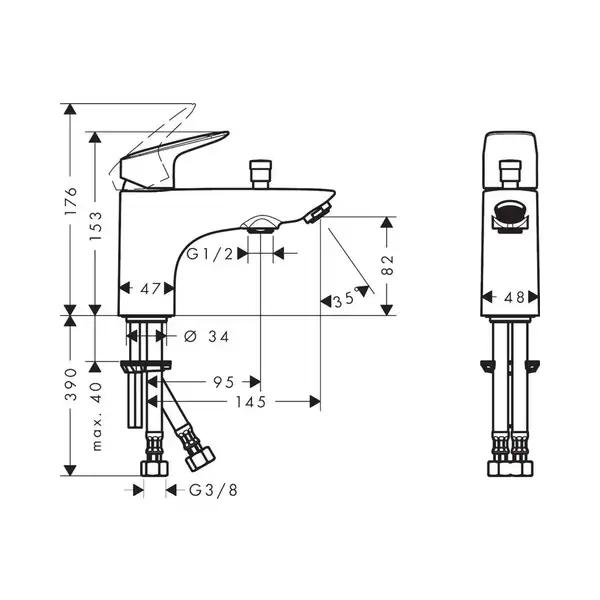 Hansgrohe Logis Смеситель для ванны, хром (71312000)