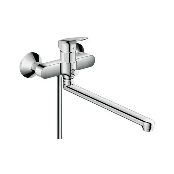 Cмеситель для ванны Hansgrohe Logis (цвет - хром), с длинным изливом (71402000) фото 1 Aquada.com.ua