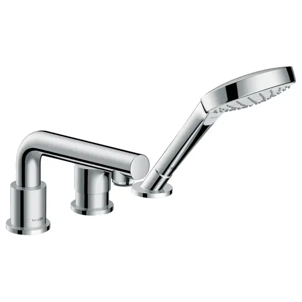 Смеситель на борт ванны Hansgrohe Talis S (цвет - хром), с душевым гарнитуром (72417000) фото 1 Aquada.com.ua