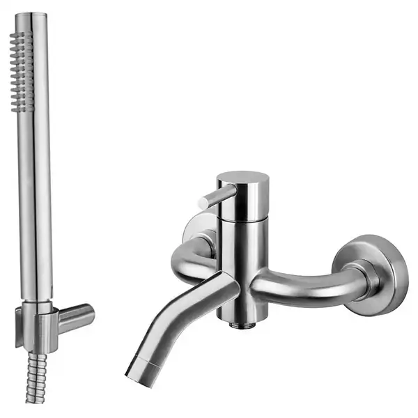Смеситель для ванны Paffoni Stell, с ручным душем (STEEL026AC) фото 1 Aquada.com.ua