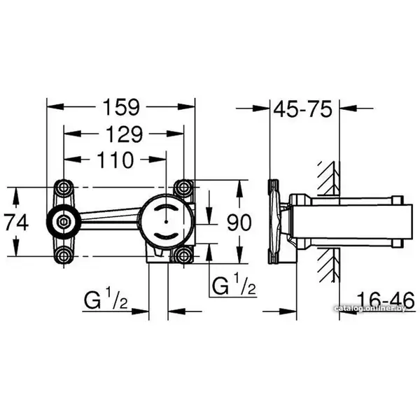 Grohe Non Rapido OHM Скрытая часть для раковины (23571000)