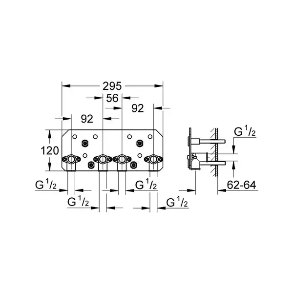 Монтажний набір Grohe Rainshower F-Series 15 (26042000)
