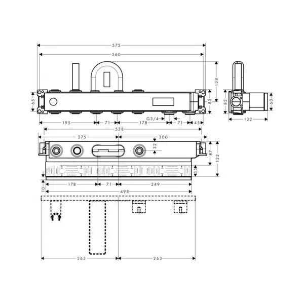 Hansgrohe RainSelect Скрытая часть (15314180)