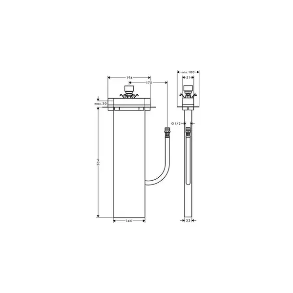 Прихована частина Hansgrohe Axor Rim (15490180)