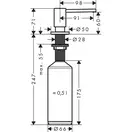 Дозатор кухонний для миючого Hansgrohe A41 500 ml врізний, Brushed Black (40438340)
