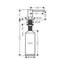 Дозатор кухонний для миючого Hansgrohe A41, 500 ml, Stainless Steel Finish (40438800)