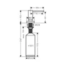 Дозатор кухонний для миючого Hansgrohe A51, 500 ml, Stainless Steel Finish (40448800)