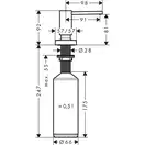 Дозатор кухонний Hansgrohe A71 виразний 500 ml, хром (40468000)