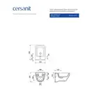 Cersanit CREA Биде подвесное, прямоугольное (CCBW1001400757)