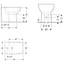 Биде напольное Geberit Selnova Square (500.483.01.1)