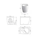 Nic-Design Біде підлогове Nic Design Ovvio 37,4х53х42 см, Denim глянець (004432076)