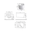 Nic-Design Біде підвісне Nic Design Ovvio 37,4х53х28,5 см, чорний глянець (004434008)