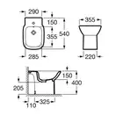Біде підлогове з кришкою Roca Debba (A355994000 A8069D0004) (A355994000_A8069D0004)