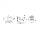 BB19/F87(F85)  (WHITE) Біде BB 19 підвісне, біле+Комплект кріплень F87(F85) до BB18/BB19 SIMAS ІТАЛІЯ (BB19/F87(F85)  (WHITE))