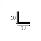 Профіль кутовий, захисний і декоративний 10x10 мм, Lucciano (PFA10103000A)