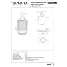 Настінний дозатор 104109104 White  для рідкого мила (скло) Bemeta Чехія