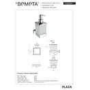 118209049 Plaza Дозатор для рідкого мила настінний(скло),200мл , Bemeta (118209049)