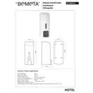 Bemeta Диспенсер для рідкого мила 121209144 Hotel : пластик білий
